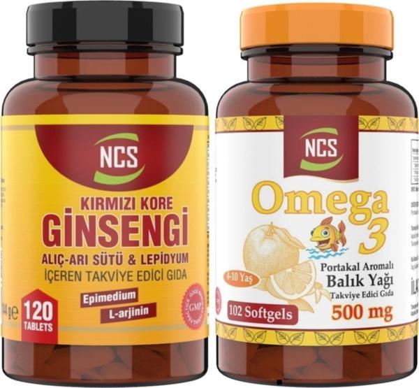Ncs Ginseng 120 Tablet Omega 3 Balık Yağı 102 Kapsül - Image 1