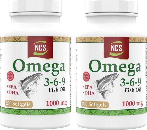Ncs Omega 3 6 9 Balık Yağı 1000 Mg 2 Kutu 400 Softgel Evening Primrose Oil Keten Tohumu Yağı Epa Dha - Image 1
