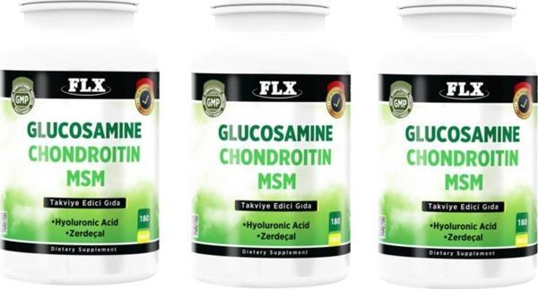 Flx Glucosamine Chondroitin Msm Hyaluronic Acid Zerdeçal 180 Tablet X 3 Kutu - Image 1