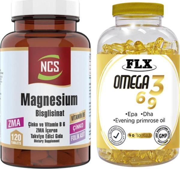 Ncs Zma Magnesium Bisglisinat 120 Tablet & Flx Omega 3-6-9 90 Tablet - Image 1