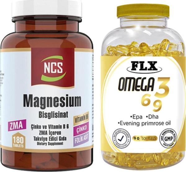Ncs Zma Magnesium Bisglisinat 180 Tablet & Flx Omega 3-6-9 90 Tablet - Image 1
