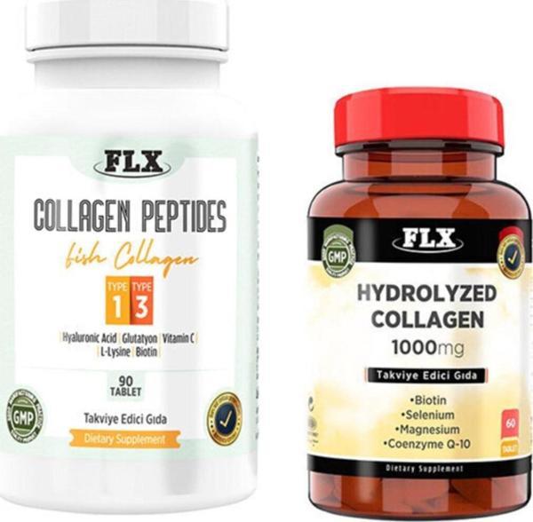 Flx Glucosamine D 60 Tablet & Kollajen Tip 1-3 90 Tablet - Image 1