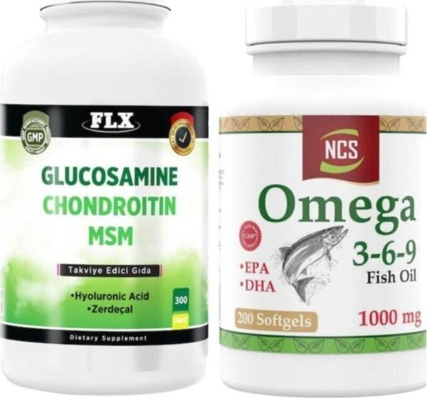Flx Glukozamin Kondroitin Msm 300 Tablet Omega 3 6 9 200 Kapsül - Image 1