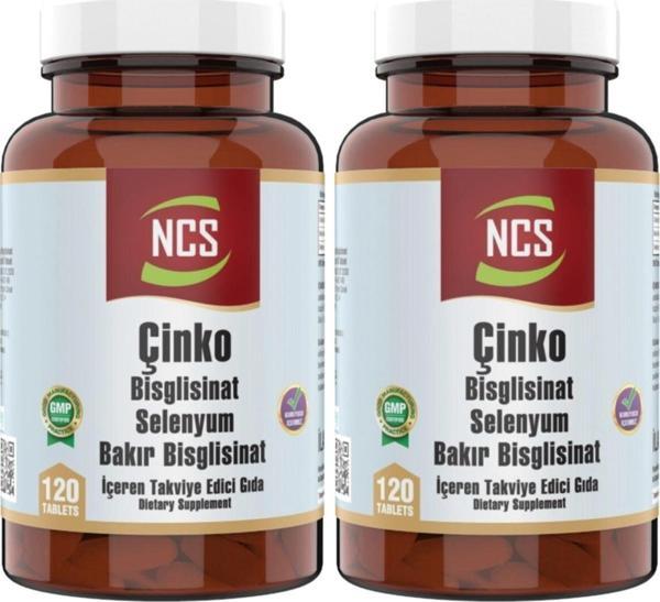 Ncs Çinko Bisglisinat & Bakır Selenium Zinc 2 X 120 Tablet - Image 1