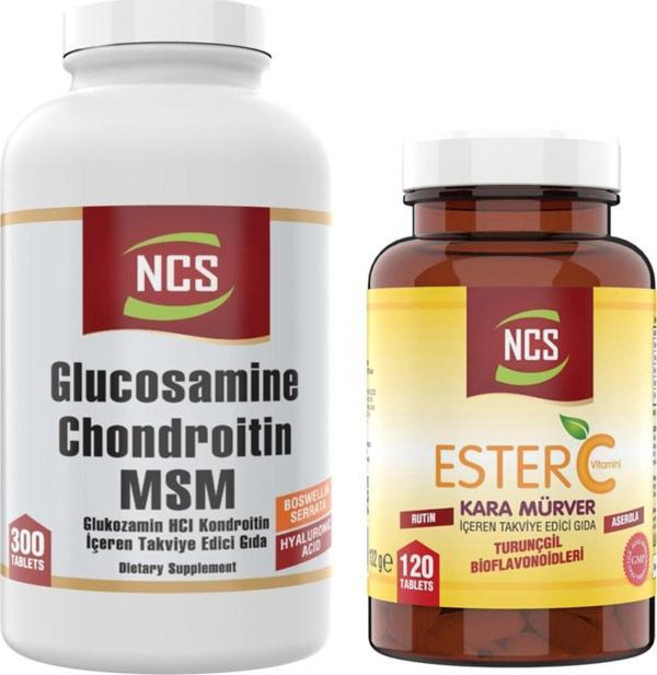 Ncs Ester C Vitamini Kara Mürver 120 Tablet+Glucosamine 300 Tablet - Image 1