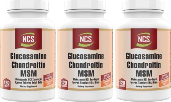 Ncs Glucosamine Chondroitin Msm 120 Tablet X 3 Kutu Glukozamin - Image 1