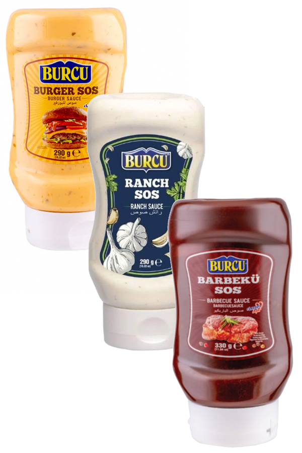 Burcu 3'lü Sos Paketi (Ranch, Burger, Barbekü) - Image 1