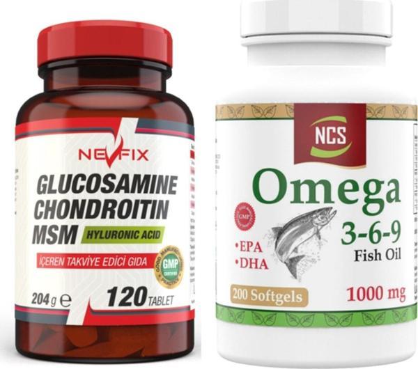 Nevfix Glucosamine Chondroitin Msm 120 Tablet Omega 3 6 9 200 Kapsül - Image 1
