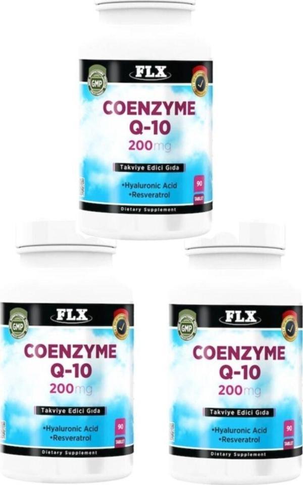 Flx Coenzyme Koenzim Q-10 200 Mg Hyaluronik Asit 90 Tablet X 3 Kutu - Image 1