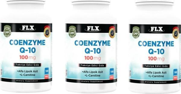 Flx Coenzyme Koenzyme Q-10 L-Carnitine Alpha Lipoic Acid 180 Tablet X 3 Kutu - Image 1