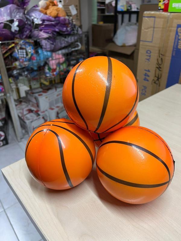 Büyük Boy Jumbo Stres Topu 13 Cm Basketbol Desenli 1 Adet - Image 1