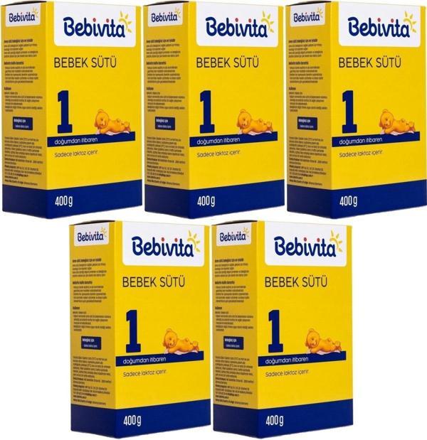 Bebivita Bebek Sütü 400GR No:1 (0-6 Ay) Doğumdan İtibaren (5 Li Set) - Image 1