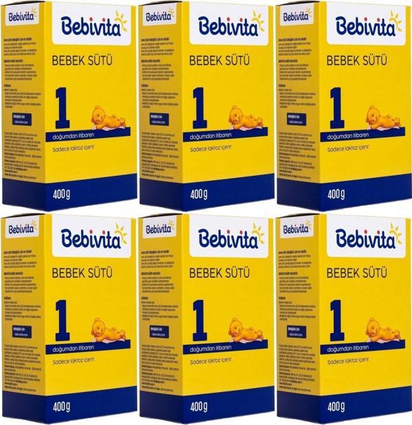 Bebivita Bebek Sütü 400GR No:1 (0-6 Ay) Doğumdan İtibaren (6 Lı Set) - Image 1