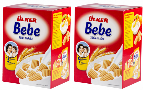 Ülker Bebe Bisküvisi 800Gr 12 Vitaminli Kutu 2 Li Set - Image 1