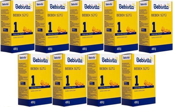 Bebivita Bebek Sütü 400GR No:1 (0-6 Ay) Doğumdan İtibaren (9 Lu Set) - Image 1
