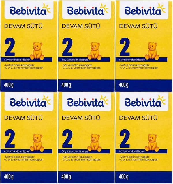 Bebivita Bebek Sütü 400GR No:2 (6-12 Ay) (6 Lı Set) - Image 1