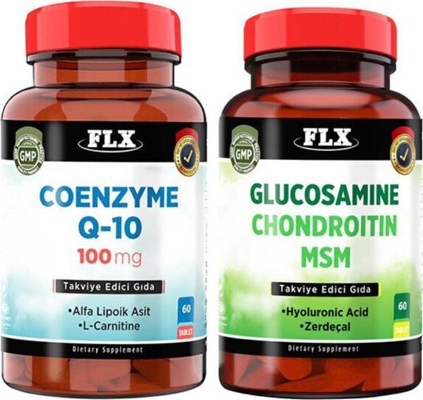 Flx Coenzyme Q10 100 Mg 60 Tablet & Glucosamine Zerdeçal 60 Tablet - Image 1