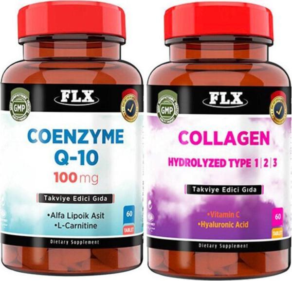 Flx Coenzyme Q10 100 Mg 60 Tablet & Kollajen Tip-1-2-3 60 Tablet - Image 1