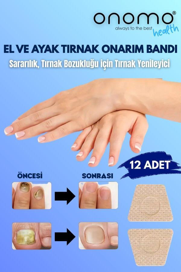 Onomo Health El Ve Ayak Tırnak Onarım Ve Yenileme Bandı 12 Adet - Image 1
