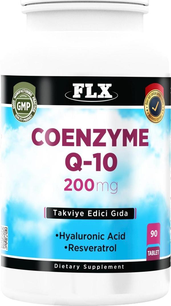 Flx Coenzyme Q-10 Koenzim 200 Mg Hyoluronic Acid Resveretrol 90 Tablet - Image 1