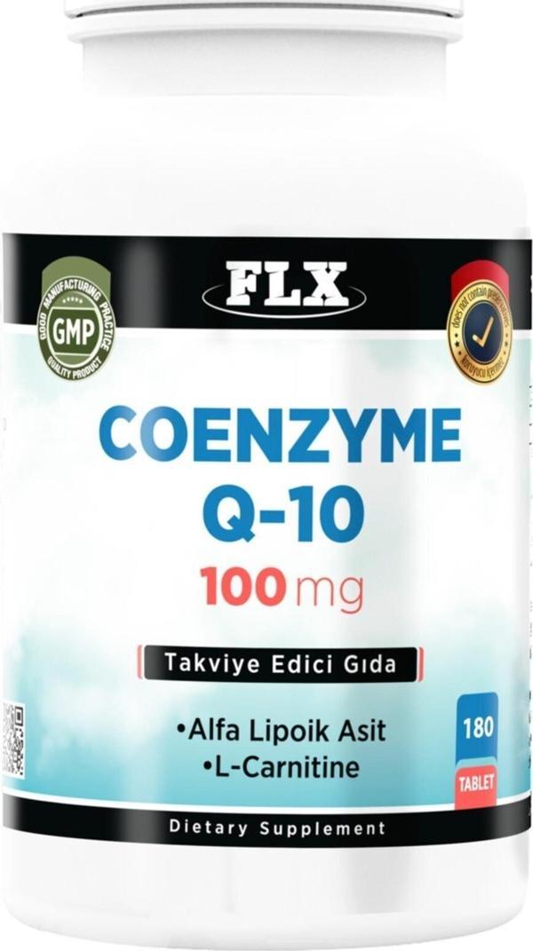 Flx Coenzyme Q10 Koenzim Alfa Lipoik Asit L-Karnitin 100 Mg 180 Tablet - Image 1