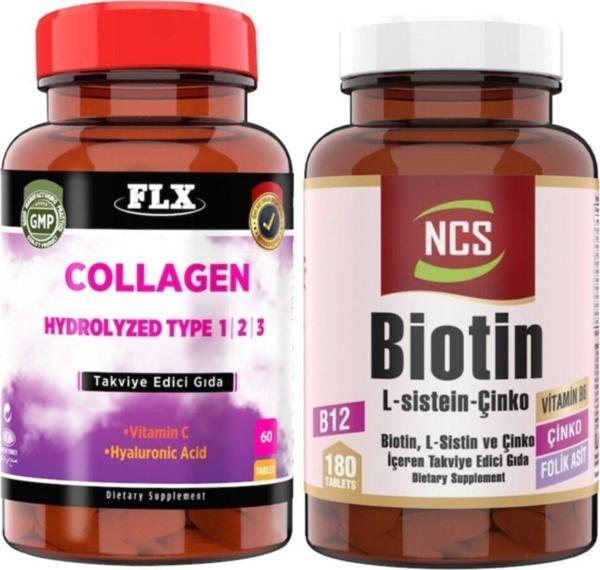 Flx Collagen Tip 1-2-3 Hyaluronik Asit 60 Tablet+Biotin 180 Tablet - Image 1