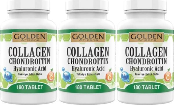 Golden Arizona Collagen Chondroitin 3 Kutu 540 Tablet Hyaluronic - Image 1