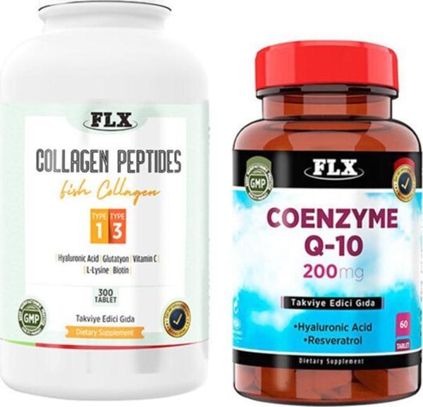 Flx Kollajen Tip 1-3 300 Tablet & Coenzyme Q-10 200 Mg 60 Tab - Image 1