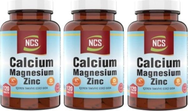 Ncs ® Calcium Magnesium Çinko D&K Kalsiyum 3 X 120 Tablet - Image 1