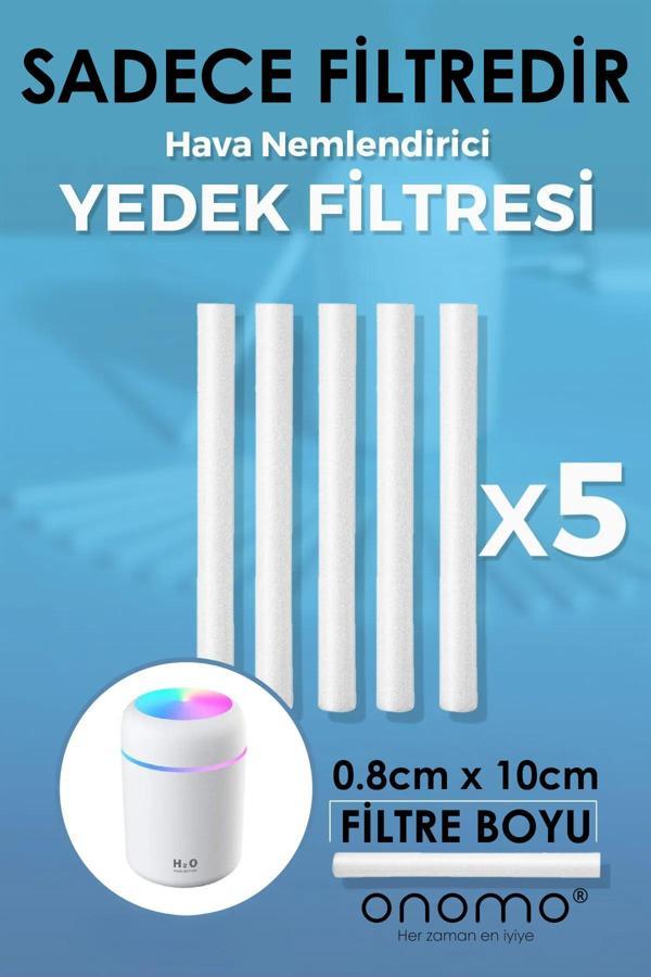 Onomo Techno Hava Nemlendirici Buhar Makinesi Filtresi 5 Adet Universal - 0.8Cm X 10Cm - Image 1