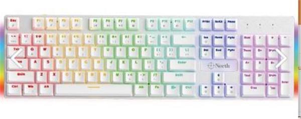 North Shield White Red Switch Türkçe Q RGB Beyaz Mekanik Gaming Klavye - Image 1