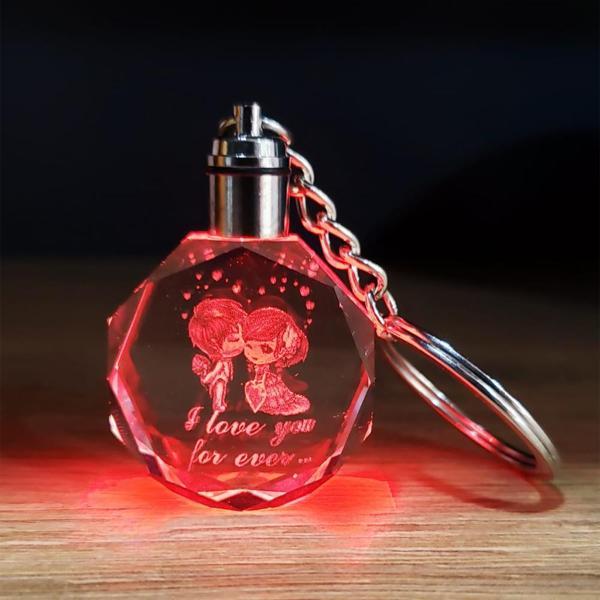 Işıklı Kristal Renk Değiştiren Anahtarlık - Image 1