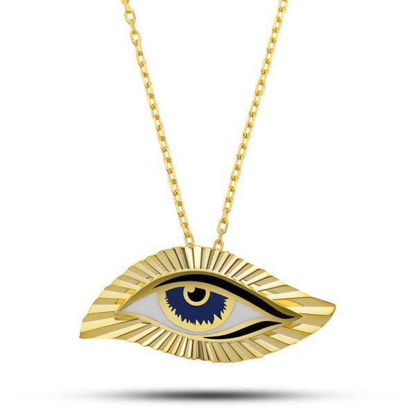 Gümüş Gold Gecenin Gözü Kadın Kolye - Image 1