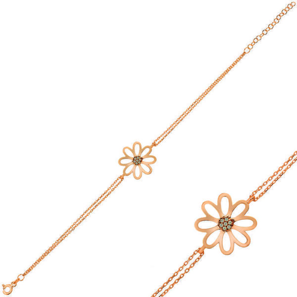 Gümüş Rose Çiçek Bileklik - Image 1