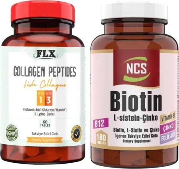Ncs Balık Kollajeni Tip 1-3 Collagen 60 Tablet Ve Biotin 180 Tablet - Image 1