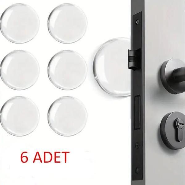 Şeffaf  Silikon Mobilya ve Kapı Durdurucu Darbe Pedi 6 lı - Image 1