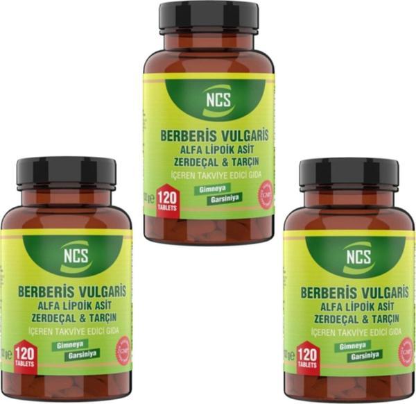 Ncs Berberis Vulgaris Alfa Lipoik Asit Tarçın Zerdeçal 120 Tablet X 3 Kutu 360 Tablet - Image 1