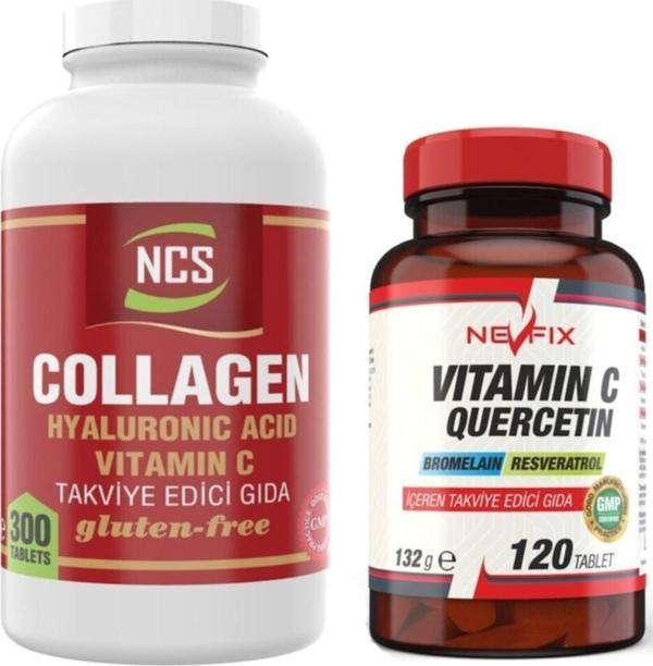 Ncs Collagen Hyaluronic Acid 300 Tablet Vitamin C 120 Tablet - Image 1
