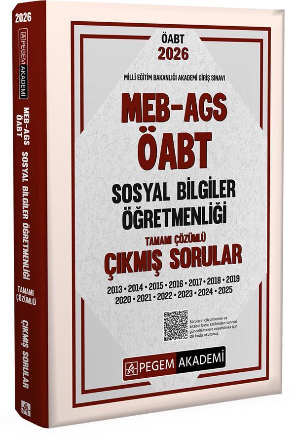 2026 MEB AGS ÖABT Sosyal Bilgiler Öğretmenliği Tamamı Çözümlü Çıkmış Sorular - Pegem Akademi Yayıncılık - Image 1