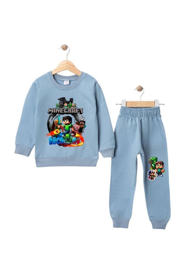 Erkek Çocuk Minecraf Pro Baskılı 2/8 Yaş Eşofman Takımı - Image 1