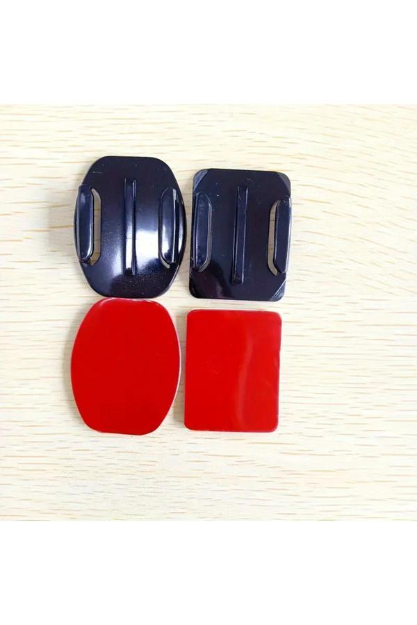 Ovo Life Gopro, İnsta360, Dji, Sjcam, Aksiyon Kamera Tutucu Kavisli Ve Düz Bağlantı Aparatı 2 Adet - Image 1