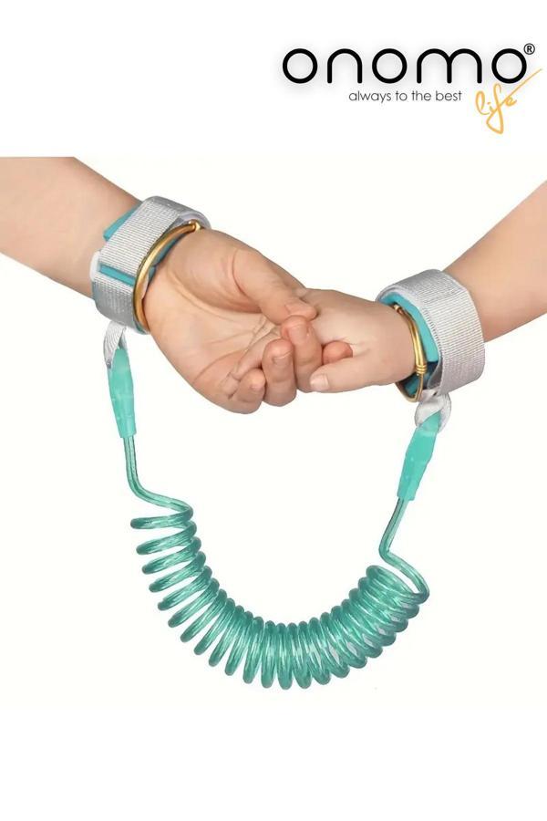 Onomo Life Yeşil Çocuk Bebek Kaybolma Önleyici Yürüyüş Emniyet Kemeri Anne Bileklik Güvenlik Bilekliği - Image 1
