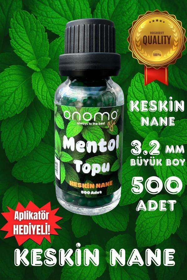 Onomo Premium Mentol Topu Keskin Nane Aroma Kapsülleri 500 Adet - Image 1