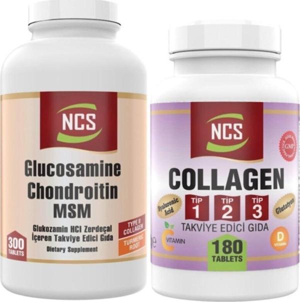 Ncs Collagen Tip 1-2-3 180 Tablet Glucosamine Msm Turmenic Root 300 Tablet - Image 1