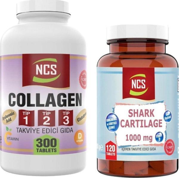 Ncs Collagen Tip 1-2-3 300 Tablet & Shark Cartilage 120 Tablet - Image 1
