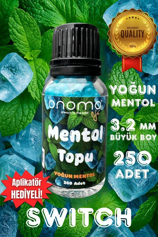 Onomo Premium Mentol Topu Switch Aroma Kapsülleri Yoğun Mentol Ice Mint 250 Adet - Image 1