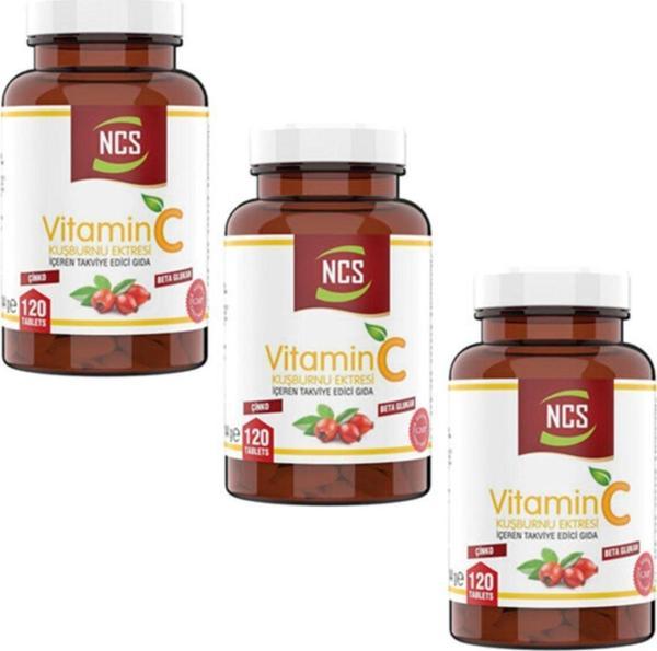 Ncs C Vitamini 1000 Mg Beta Glucan Zinc Rose 120 Tablet 3 Kutu - Image 1