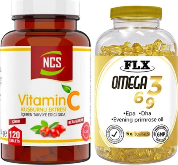 Ncs C Vitamini Beta Glucan 120 Tablet  Flx Omega 3-6-9 90 Tablet - Image 1