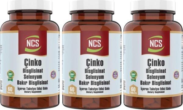 Ncs Çinko & Bakır & Selenium Zinc 3 X 60 Tablet = 180 Tablet - Image 1
