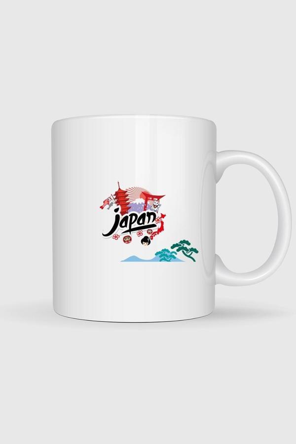  Mount Fuji Cherry Blossom Japonya Tasarımlı Kupa Bardak - Image 1